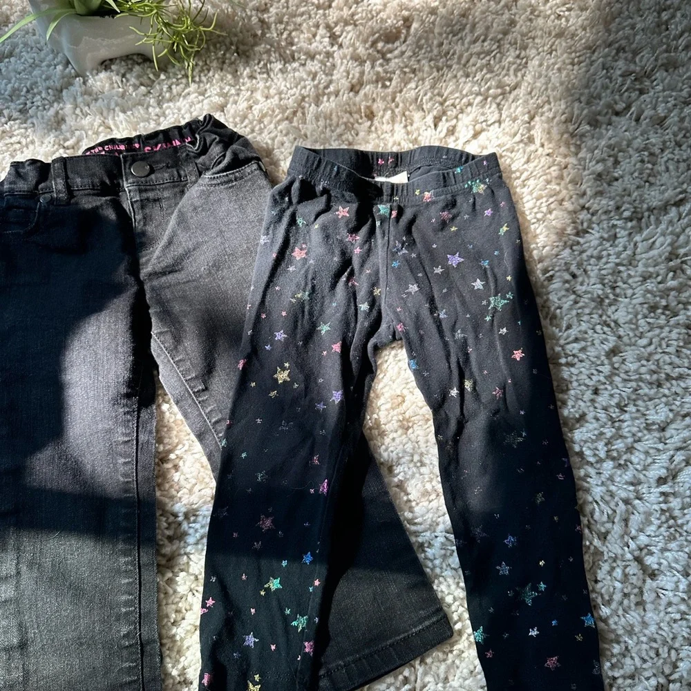 Super cute 2T little girls set of 3 pant bottoms. Stretchy and comfy.